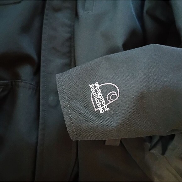 Men's Carhartt C72 EVG Green Shoreline Coat Waterproof Breathable Jacket Work S - Picture 4 of 5